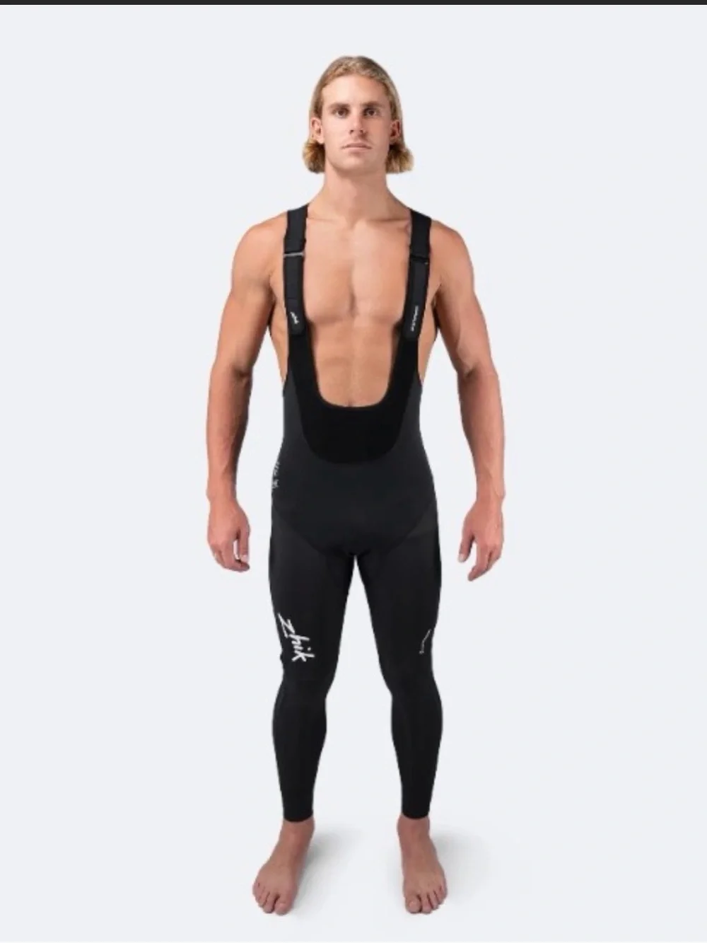 Men’s Black Neoprene Swim Hybrid Bib Tights NWT